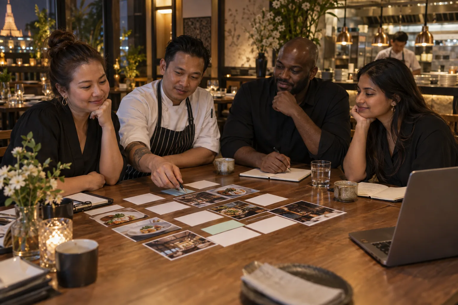 The restaurant team reviews the steps that shaped its digital service.